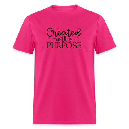 Created with a Purpose T-Shirt - fuchsia