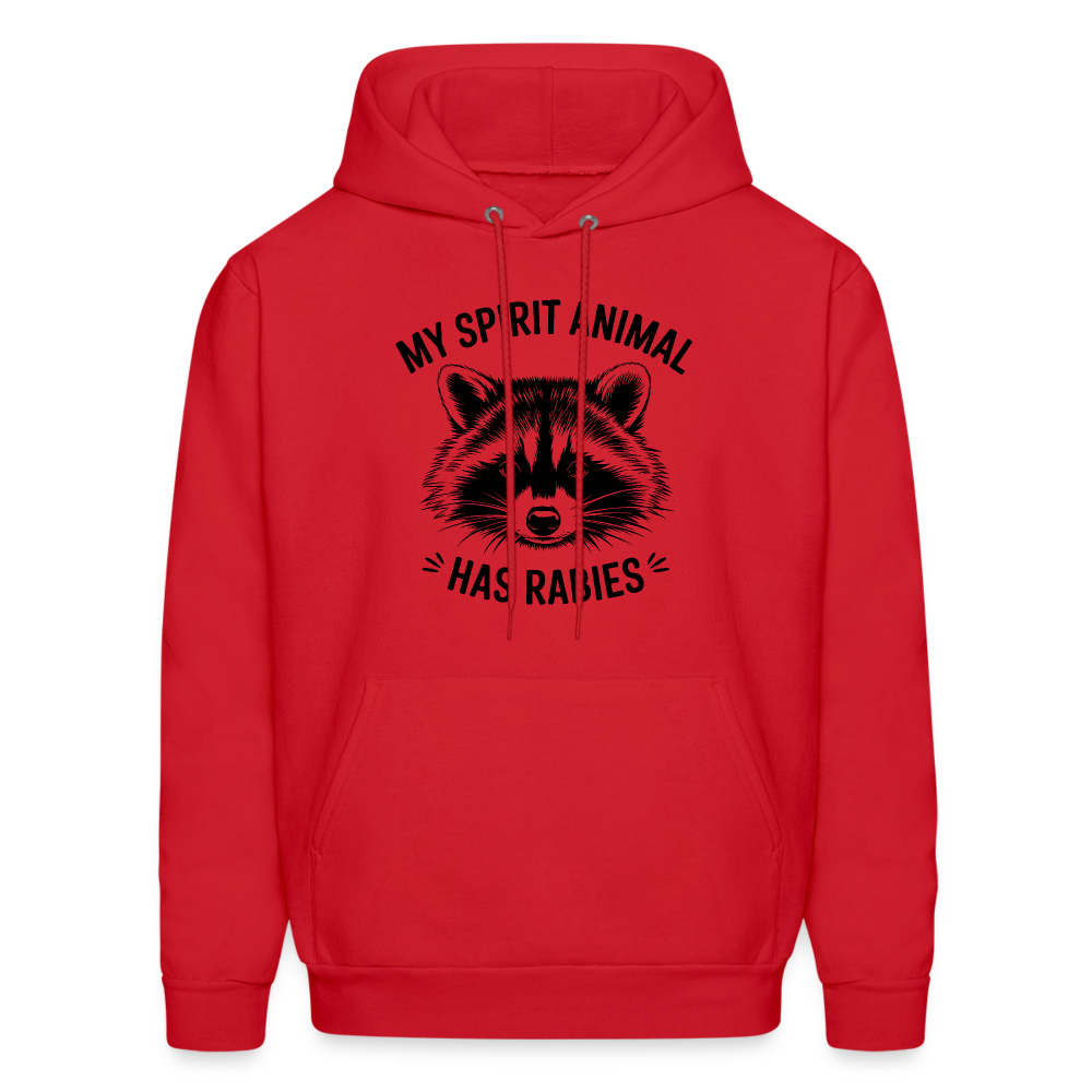 My Spirit Animal Has Rabies Hoodie - red