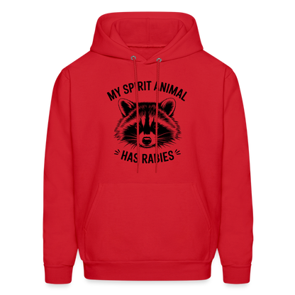 My Spirit Animal Has Rabies Hoodie - red