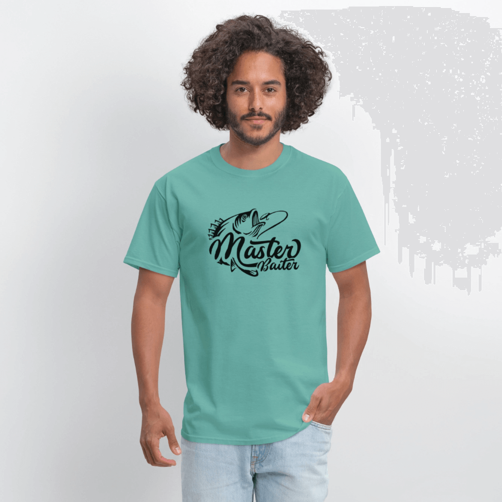 Master Baiter Funny Fishing T-Shirt with Hook & Fish - aquatic