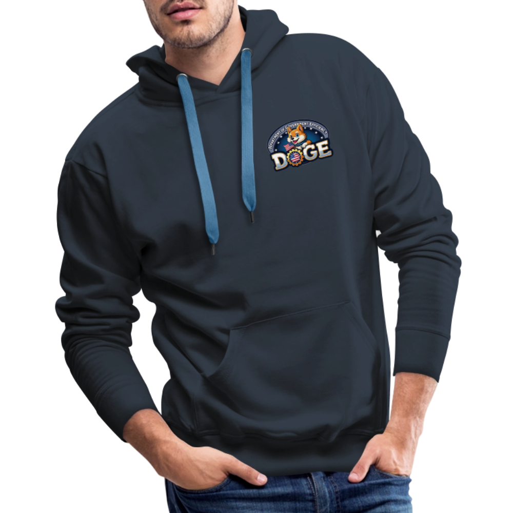 DOGE Men’s Premium Hoodie (front/back print) - navy