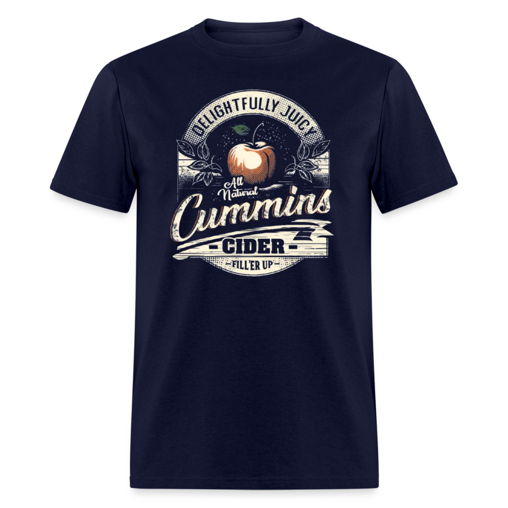 Vintage Cummins Cider (Funny Adult Humor) T-Shirt - navy