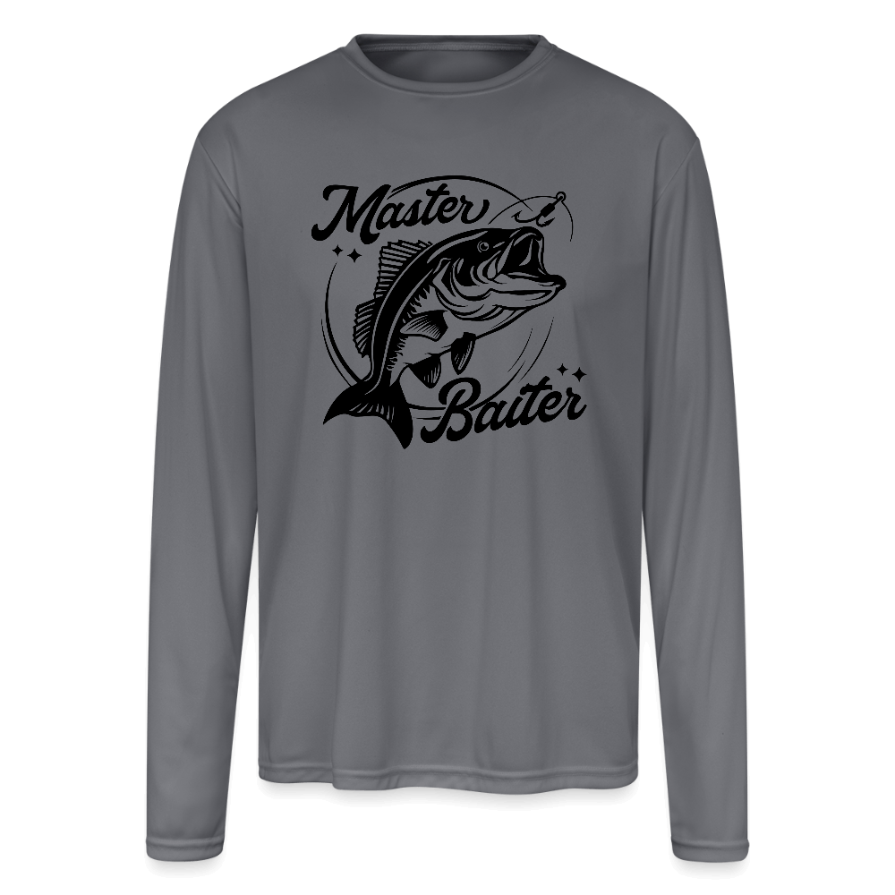 Master Baiter UV Long Sleeve Fishing Shirt – Funny & Cool - gray