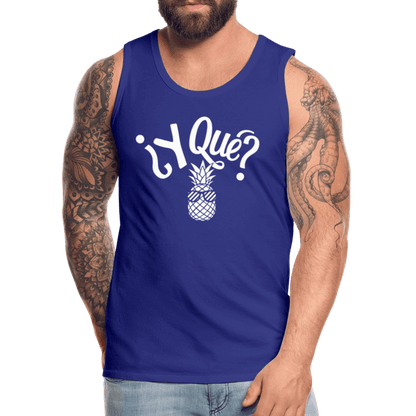 Y Que Piña (Latin Attitude) Men’s Premium Tank Top - royal blue