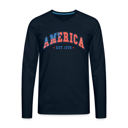 American 1776 Men's Premium Long Sleeve T-Shirt - deep navy