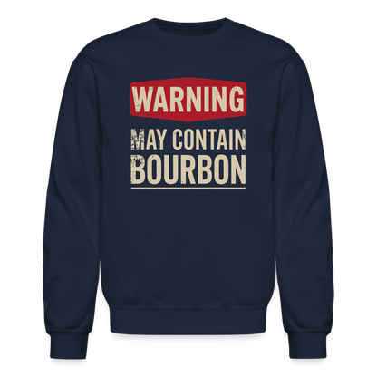 Warning May Contain Bourbon Sweatshirt - navy