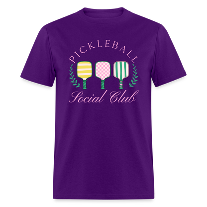 Pickleball Social Club T-Shirt - purple