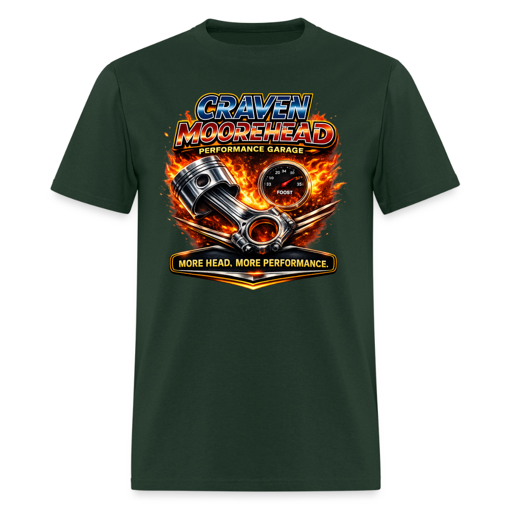 Craven Moorehead Performance Garage T-Shirt Color: forest green