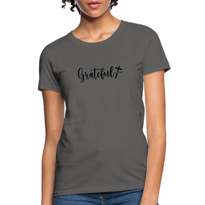 Grateful Women's T-Shirt - charcoal