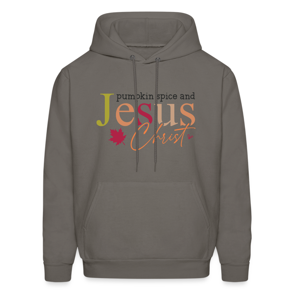 Pumpkin Spice and Jesus Christ Hoodie - asphalt gray