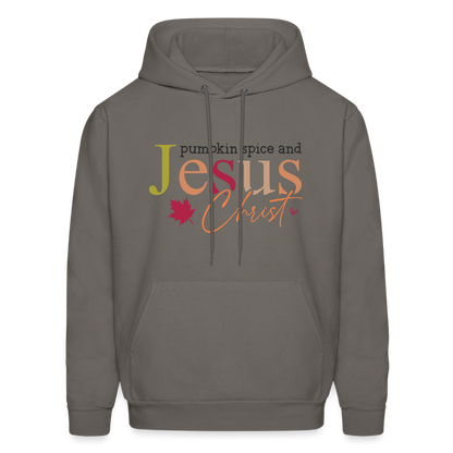 Pumpkin Spice and Jesus Christ Hoodie - asphalt gray