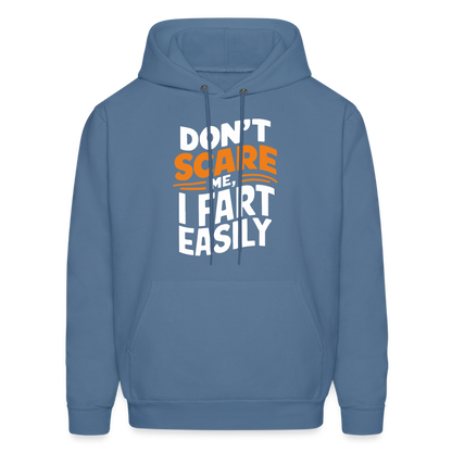 Don't Scare Me I Fart Easily Hoodie - denim blue