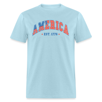 American 1776 T-Shirt - powder blue