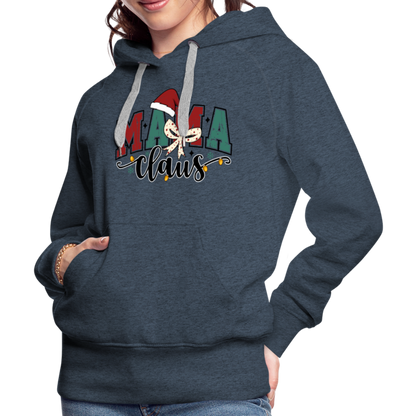 Mama Claus Women’s Premium Hoodie - heather denim