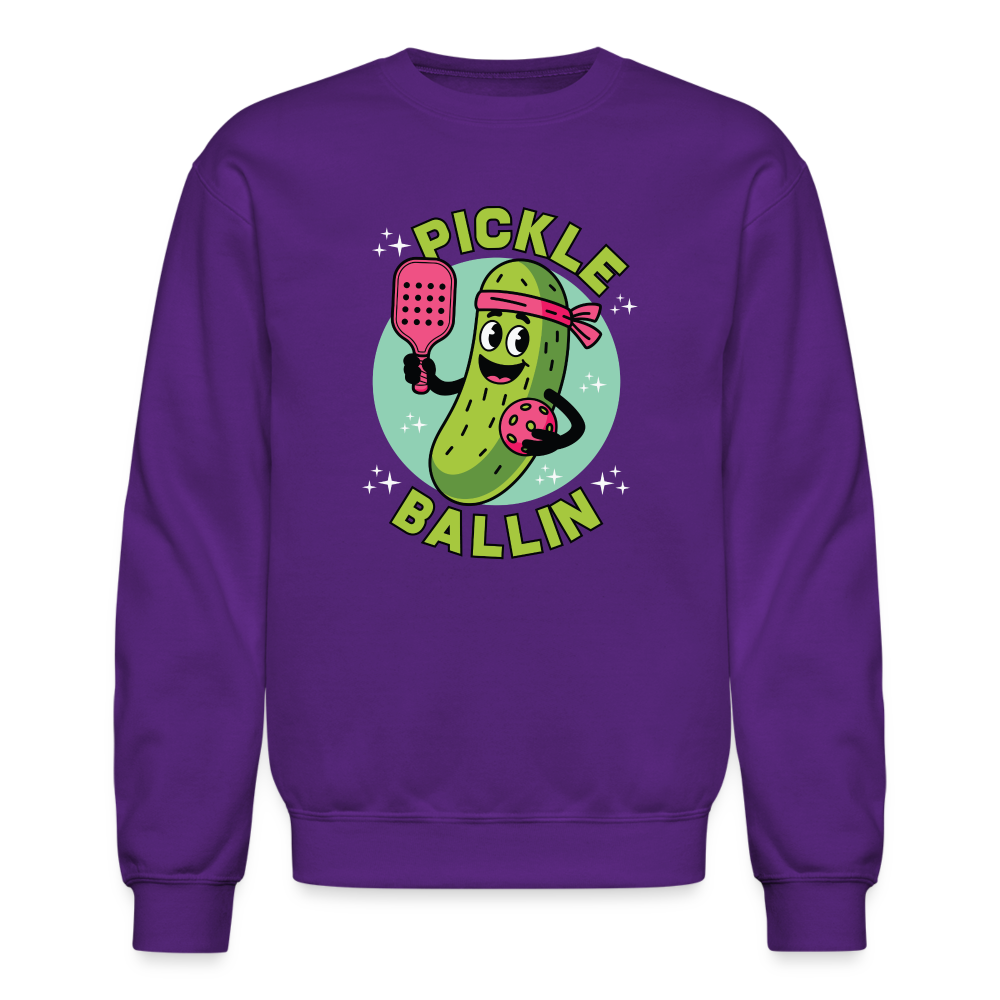 Pickle Ballin Sweatshirt - purple