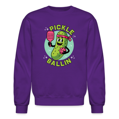 Pickle Ballin Sweatshirt - purple