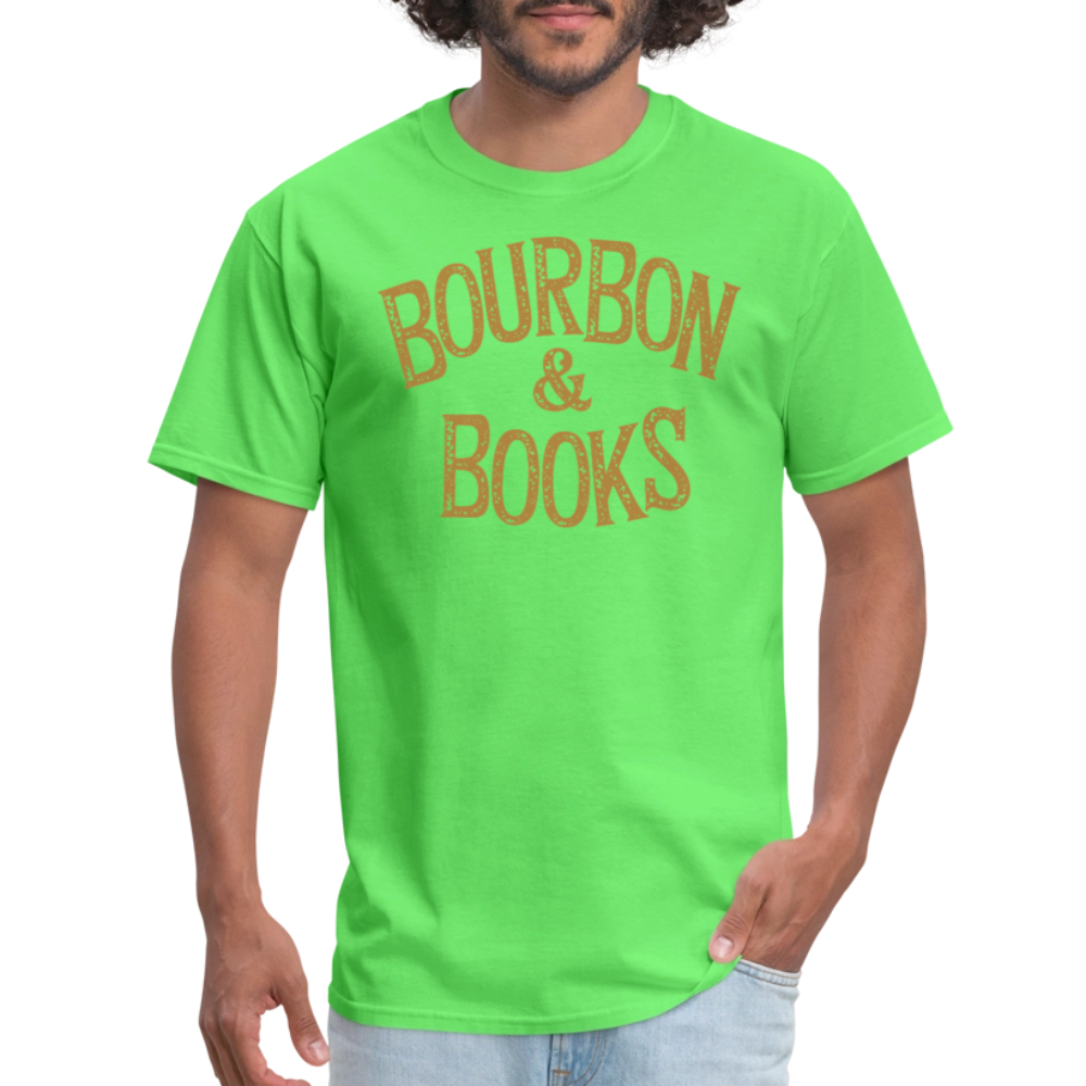 Bourbon & Books T-Shirt - kiwi