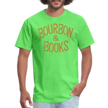 Bourbon & Books T-Shirt - kiwi