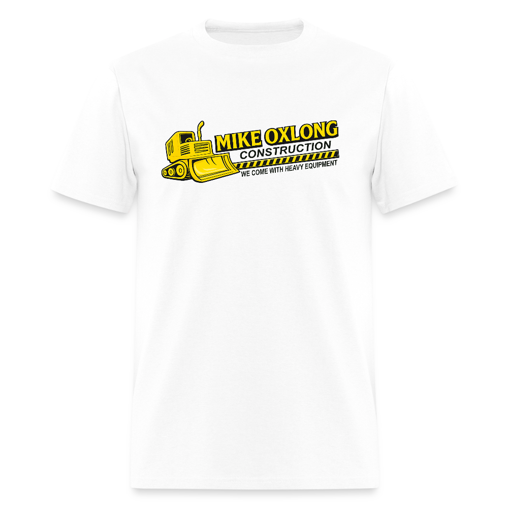 Mike Oxlong Men’s Hoodie – Funny Adult Construction T-Shirt - white