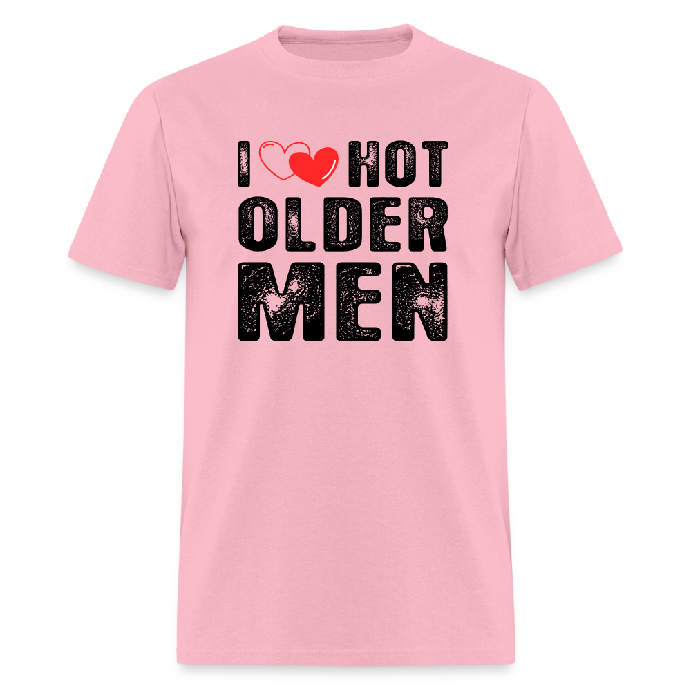 I Heart Hot Older Men (I Love Hot Older Men) T-Shirt - pink