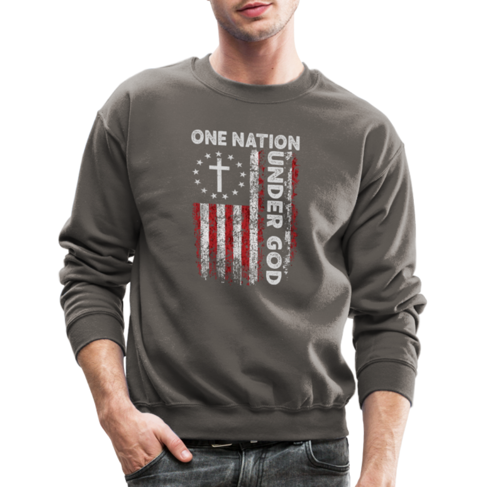 One Nation Under God Sweatshirt - asphalt gray