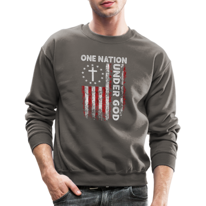 One Nation Under God Sweatshirt - asphalt gray