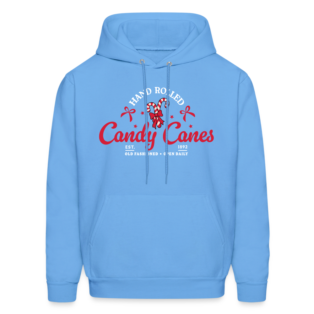 Hand Rolled Candy Canes Hoodie - carolina blue