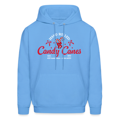 Hand Rolled Candy Canes Hoodie - carolina blue