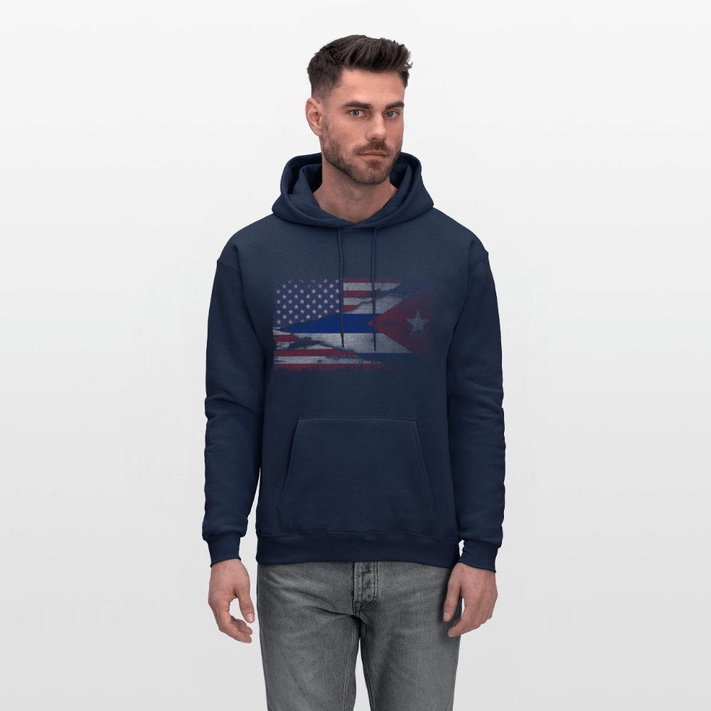 Cuba and USA Flag Hoodie – Cuban American Heritage Color: white