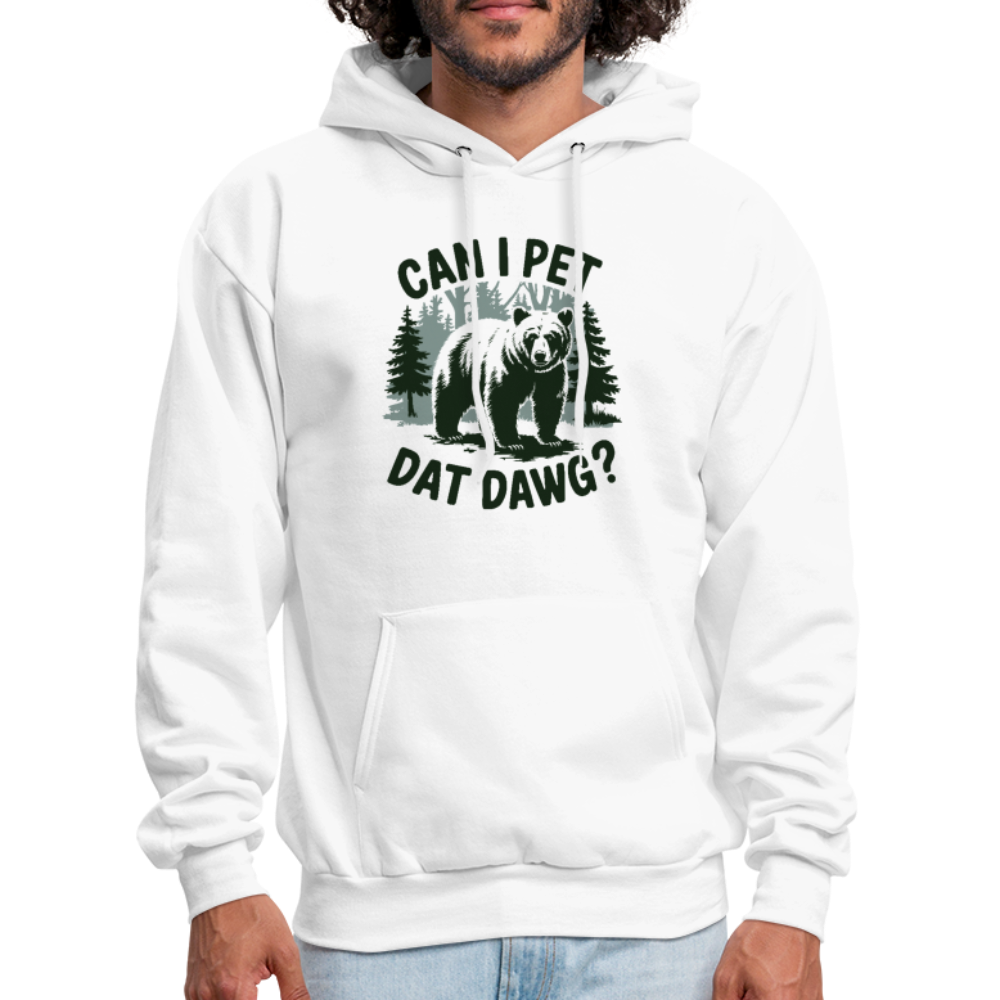 Can I Pet That Dawg Hoodie - white