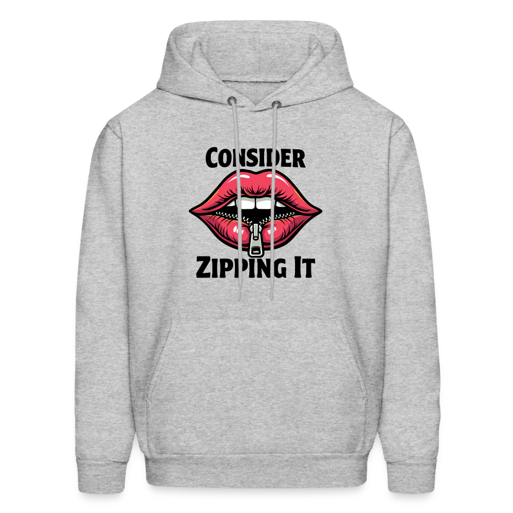 Consider Zipping It Hoodie - heather gray