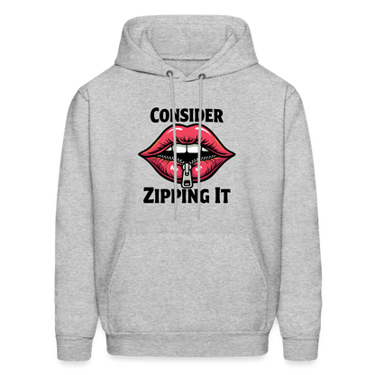 Consider Zipping It Hoodie - heather gray