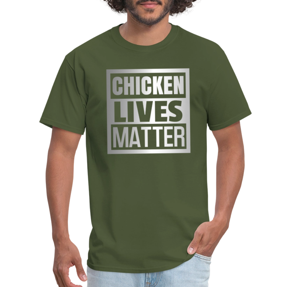 Chicken Lives Matter T-Shirt - military green