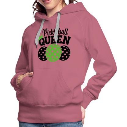 Pickleball Queen Women's Premium Hoodie - mauve