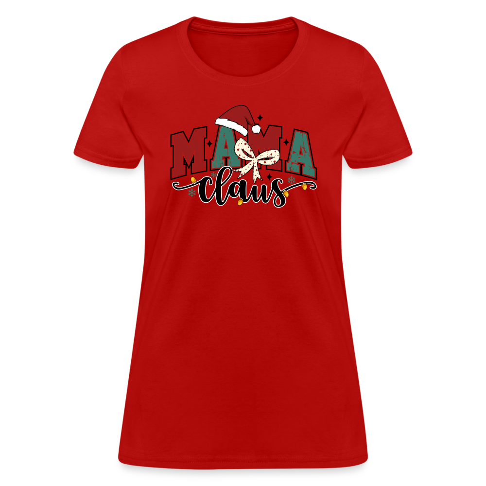 Mama Claus Women's Contoured T-Shirt - red