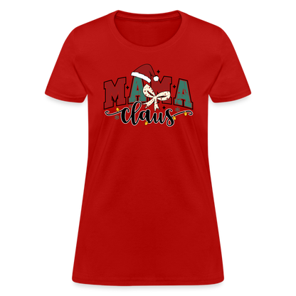 Mama Claus Women's Contoured T-Shirt - red