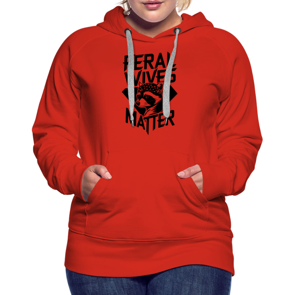 Feral Wives Matter Women’s Premium Hoodie - red