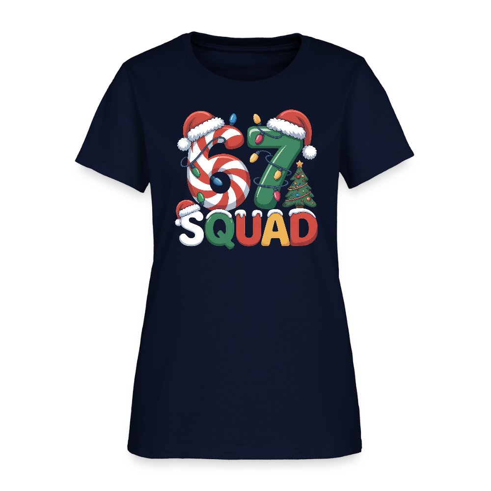 Six Seven Squad - Christmas 67 Women's T-Shirt - navy