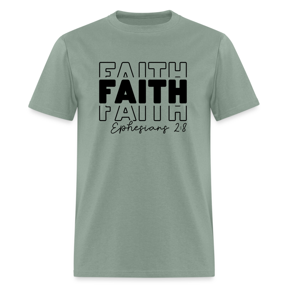Faith Ephesians 2:8 T-Shirt - sage