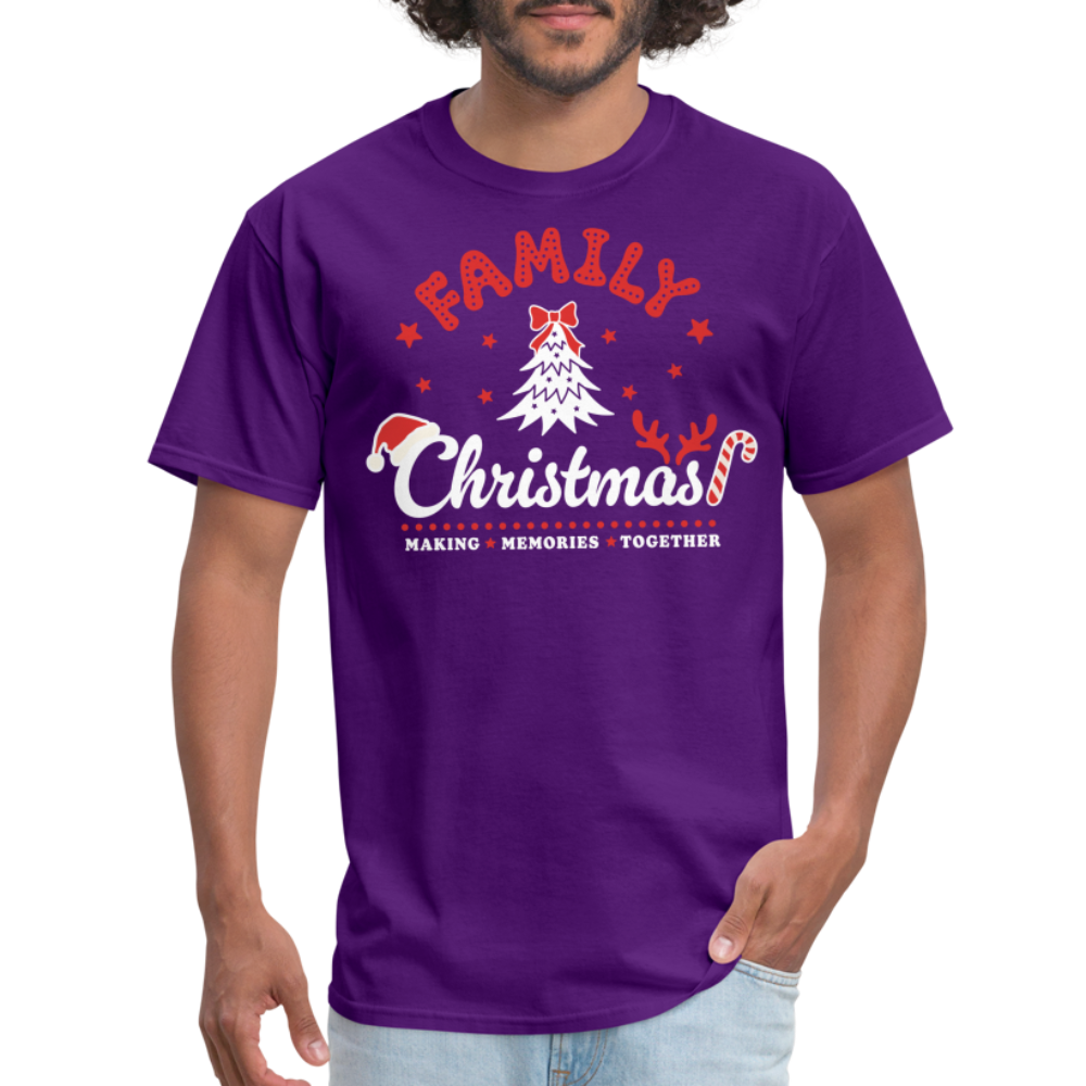 Family Christmas Making Memories Together T-Shirt - purple