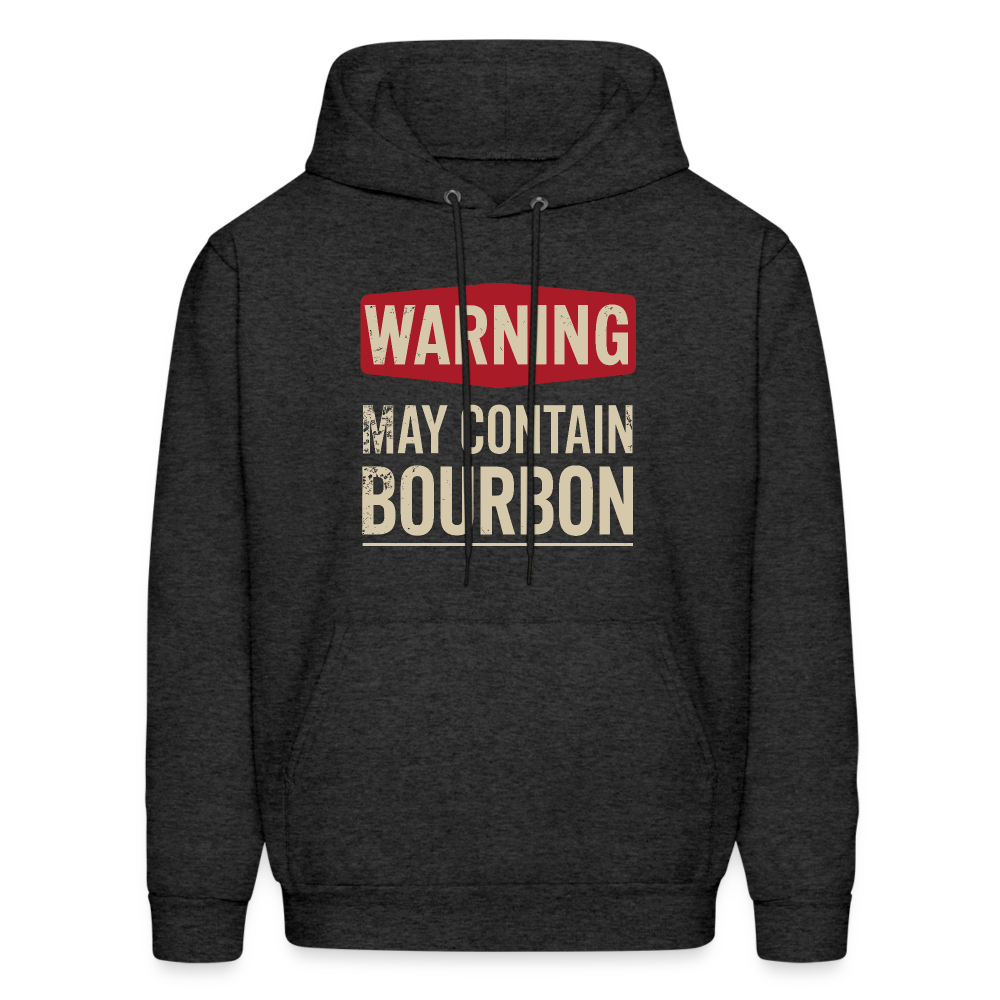 Warning May Contain Bourbon Hoodie - charcoal grey