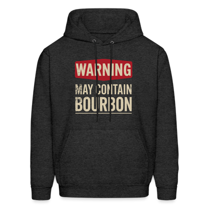 Warning May Contain Bourbon Hoodie - charcoal grey