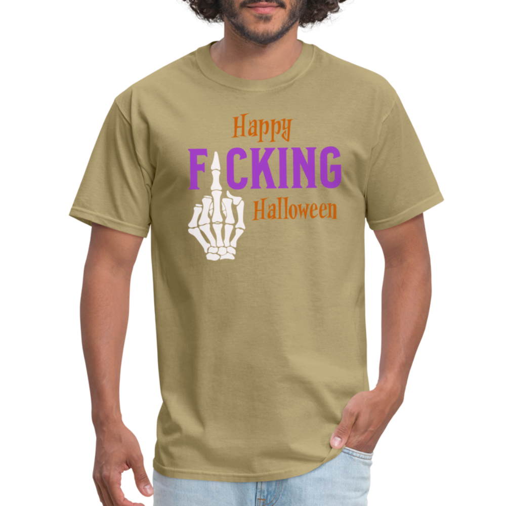 Happy Fcking Halloween T-Shirt - khaki