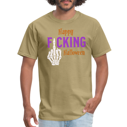 Happy Fcking Halloween T-Shirt - khaki