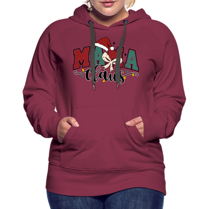 Mama Claus Women’s Premium Hoodie - burgundy