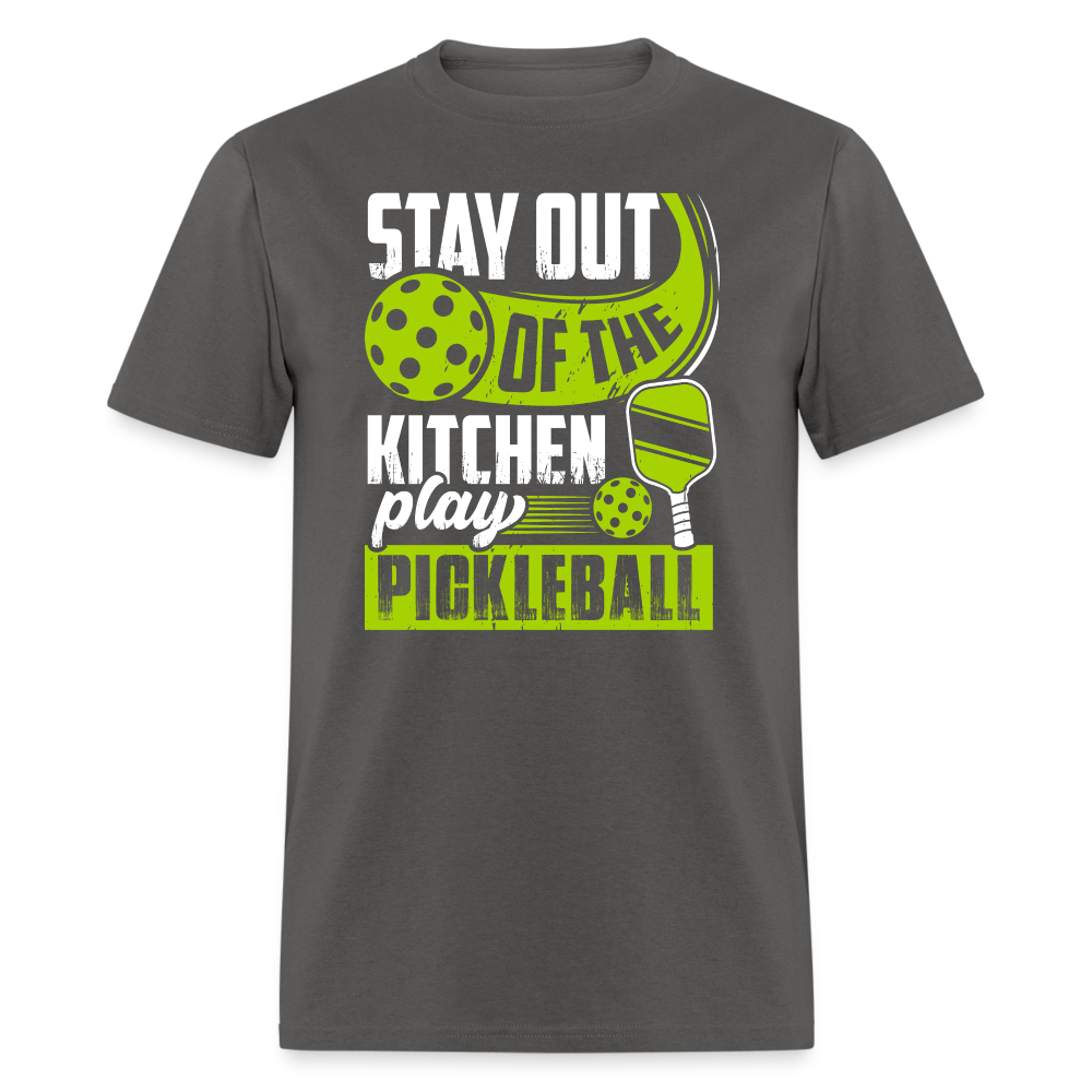 Stay Out Of The Kitchen Play Pickleball T-Shirt - charcoal