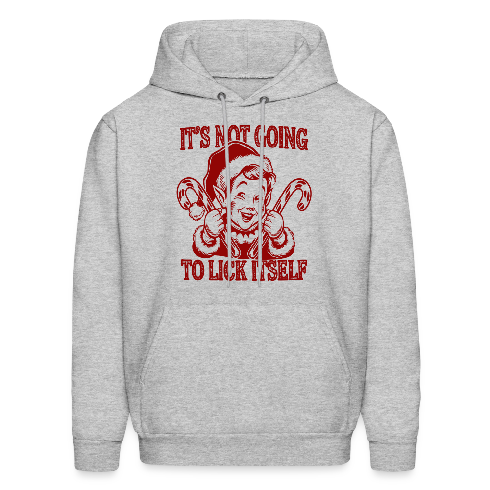 It's Not Going To Lick Itself (Naughty Christmas Elf) Hoodie - heather gray