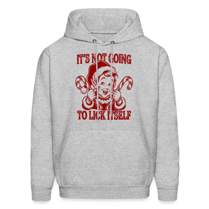 It's Not Going To Lick Itself (Naughty Christmas Elf) Hoodie - heather gray