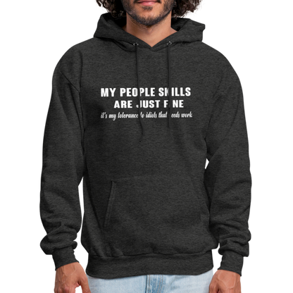 It's My Tolerance To Idiots That Needs Work Hoodie - charcoal grey