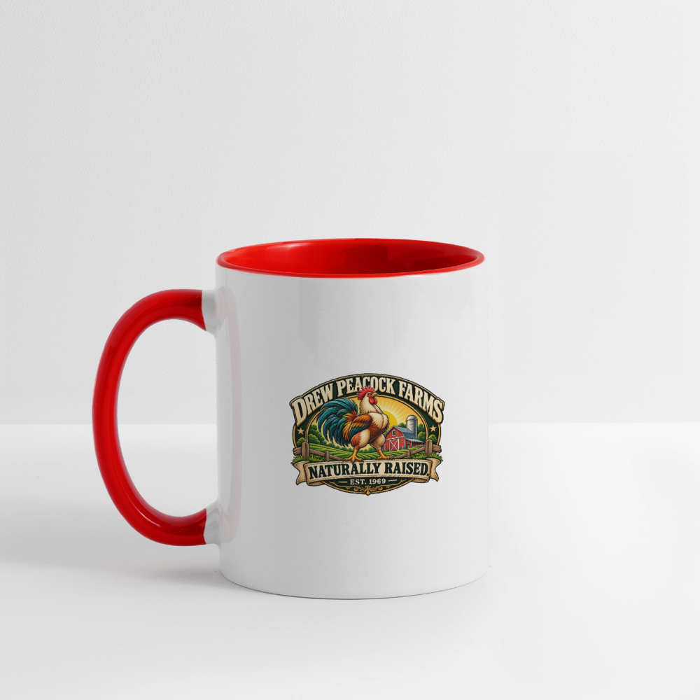 Drew Peacock Farms Mug - white/red